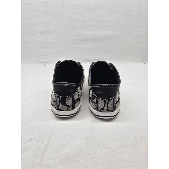 Coach Slip On Sneakers Womens 7.5 Monogram Logo Poppy Canvas Y2K Designer - Picture 8 of 9